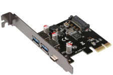 ���������� ���������� GSMIN DP61 2 ������� USB 3.1, Type-C PCI-E (VL805) (������)