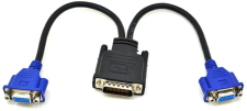������� ���������� GSMIN A120 DMS-59 (M) - 2x VGA (F) ������ 18 �� (������)